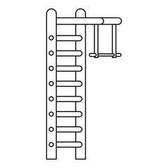 Swedish ladder icon. Outline illustration of swedish ladder vector icon for web