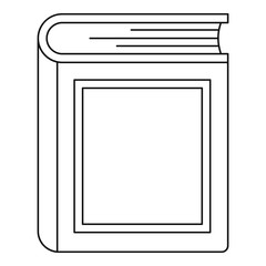 Thick book icon. Outline illustration of thick book vector icon for web