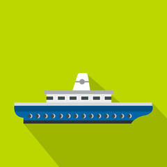 Passenger ship icon. Flat illustration of passenger ship vector icon for web