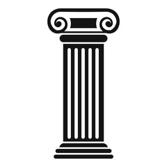 Roman column icon. Simple illustration of roman column vector icon for web