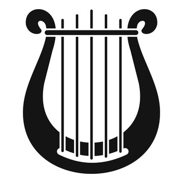 Harp icon. Simple illustration of harp vector icon for web