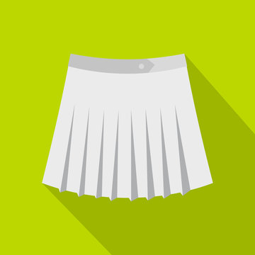 Tennis female skirt icon. Flat illustration of tennis female skirt vector icon for web