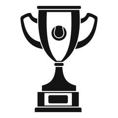 Gold cup icon. Simple illustration of gold cup vector icon for web