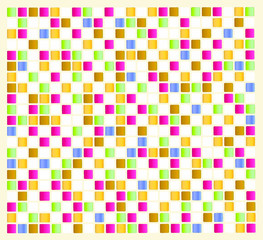 Fototapeta premium Azulejo de quadrados pequenos coloridos em fundo beje