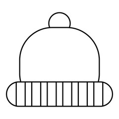 Hat icon. Outline illustration of hat vector icon for web