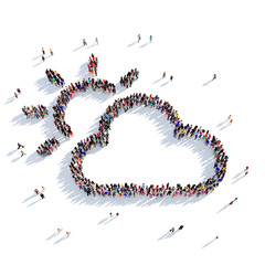 cloud weather people 3d