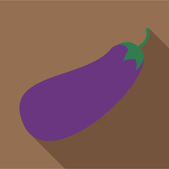 Eggplant icon. Flat illustration of eggplant vector icon for web