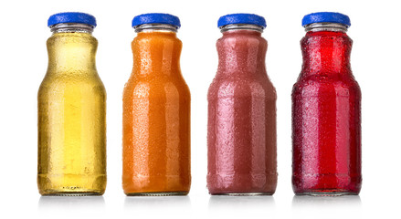 bottles of soda or juice