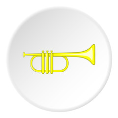 Obraz premium Brass trumpet icon. Cartoon illustration of brass trumpet vector icon for web