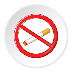 No smoking sign icon. Cartoon illustration of no smoking sign vector icon for web