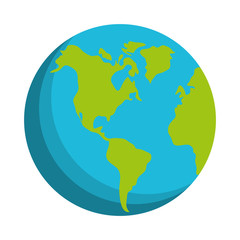 world planet earth isolated icon vector illustration design