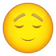 Embarrassing emoticon icon. Cartoon illustration of emoticon vector icon for web design