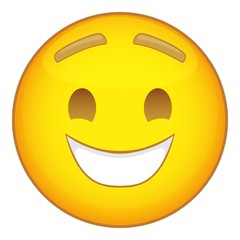 Laughing emoticon icon. Cartoon illustration of emoticon vector icon for web design