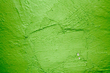 Green painted wall