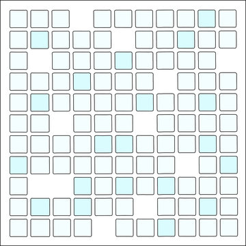 Ladrilho com quadrados pequenos em tom azul