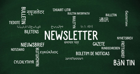 Newsletter multi language collage