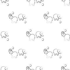 elephant geometric seamless pattern. Fashion graphic. Vector illustration. Background design. Modern stylish abstract texture. Template for the printing, textile, packaging and decoration, wallpaper.