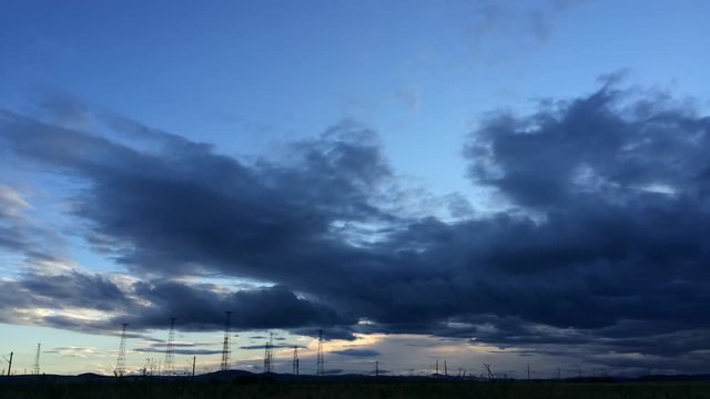 Timelapse Radio Tower with sky background in summer