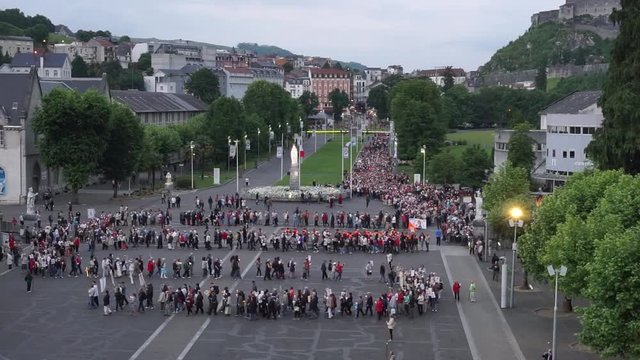 This video is about Lourdes processione