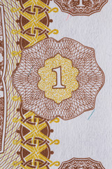 brightly asian protective pattern on banknotes..