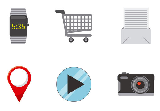 16 Assorted Web and Shopping Icons