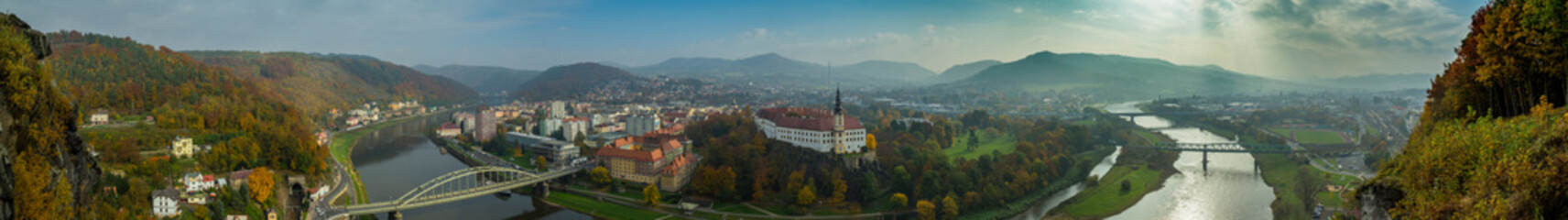 Obraz premium Děčín - Böhmische Schweiz Panorama