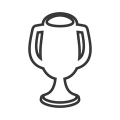trophy cup winner isolated icon vector illustration design
