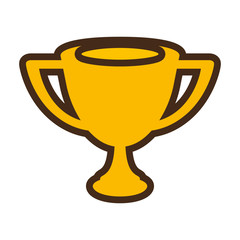 trophy cup winner isolated icon vector illustration design