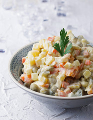 Traditional Russian Christmas and New year salad 