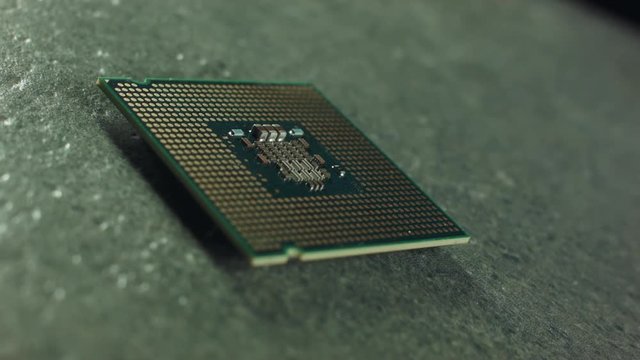 CPU, Processor. The Central computer processor on a gray background