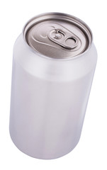  Aluminum soda can isolated on white background