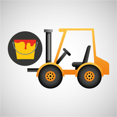 forklift truck construction paint icon graphic vector illustration eps 10