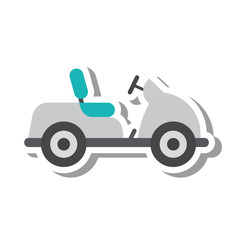 golf cart isolated icon vector illustration design