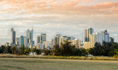 Fototapeta na wymiar Skyline von Perth, West Australia, Australien