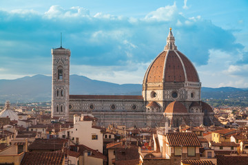 Duomo Santa Maria Del Fiore and Bargello in Florence,  Italy