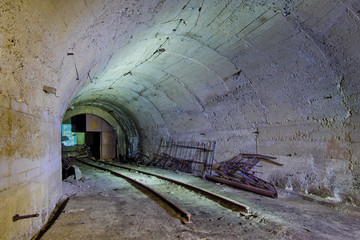 Fototapeta na wymiar Abandoned coal mine in Tkvarcheli, Abkhazia, Georgia