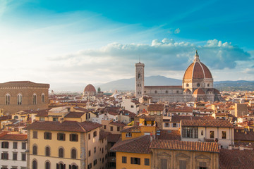 Florence cityscape with Duomo Santa Maria Del Fiore 