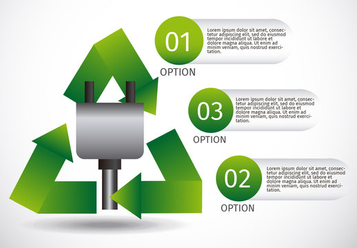 Plug and Recycle Infographic with Editable Text