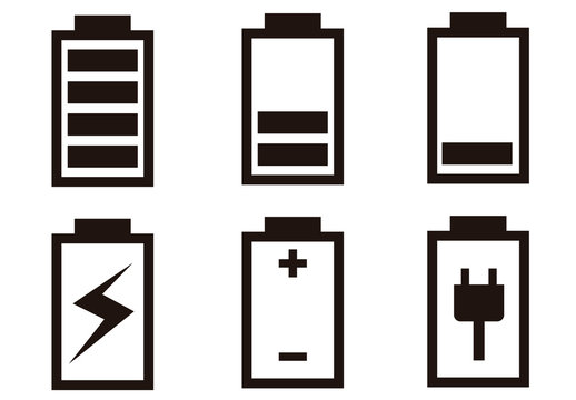 Battery Silhouette Icons