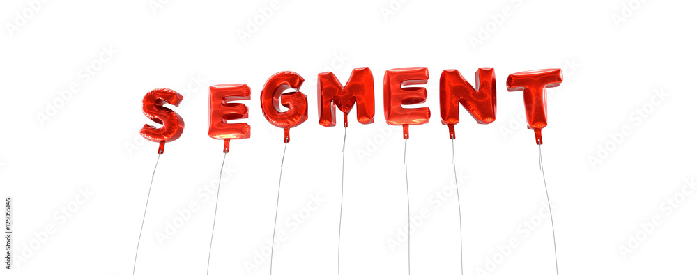 Fototapete segment - word made from red foil balloons - 3d rendered. can be used for an online banner ad or a p