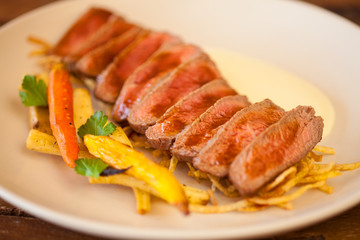 heart of rib eye steak