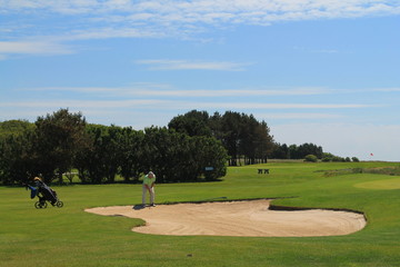 Parcours de golf à Étretat, France
