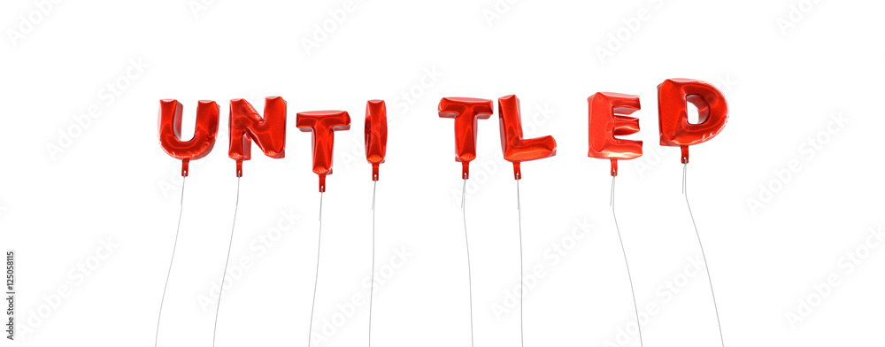 Fototapete untitled - word made from red foil balloons - 3d rendered. can be used for an online banner ad or a 