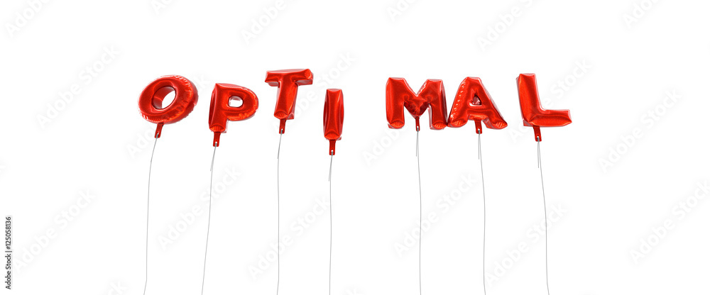 Fototapete optimal - word made from red foil balloons - 3d rendered. can be used for an online banner ad or a p