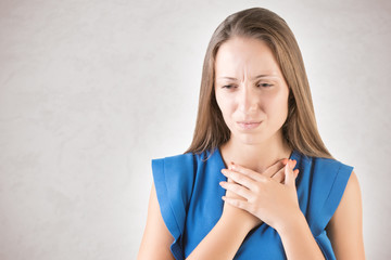 Woman With Hands Around Her Neck