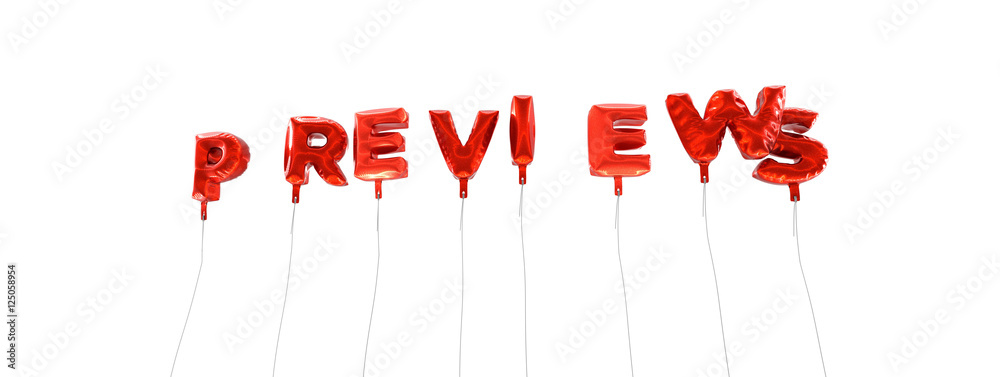 Fototapete previews - word made from red foil balloons - 3d rendered. can be used for an online banner ad or a 