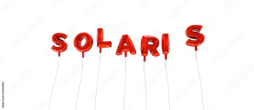Fototapete solaris - word made from red foil balloons - 3d rendered. can be used for an online banner ad or a p
