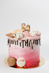 beautiful cake on a white background
