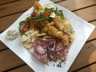 organisch, lifestyle, sülze, deli, kartoffelsalat, bratkartoffeln, aspik, restaurant, spressack