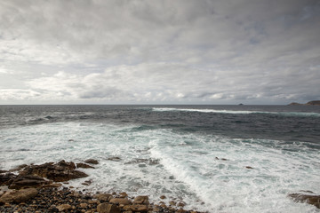 Fototapeta na wymiar landscape shot of Sennen Cove